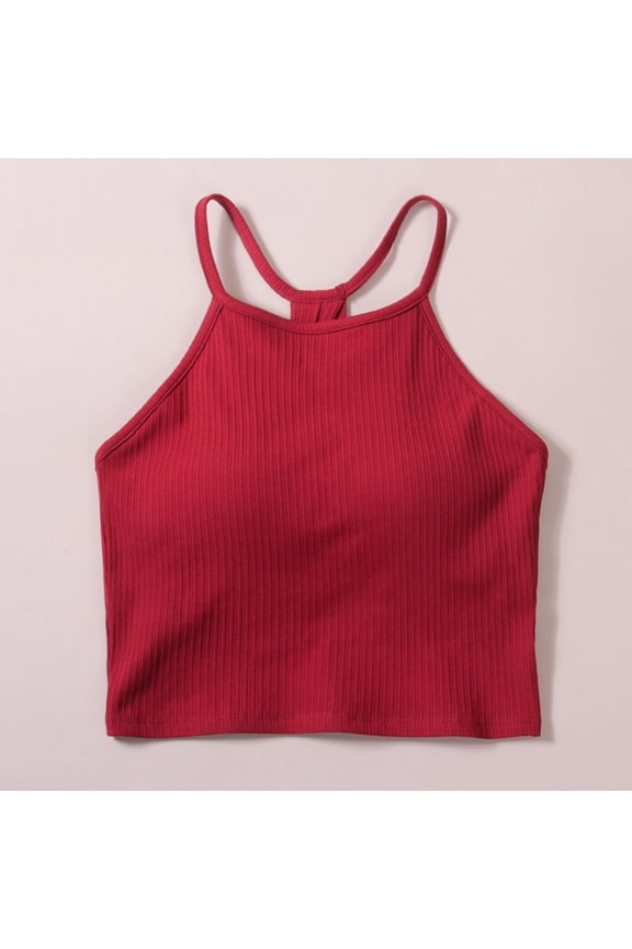 Women's Summer Sleeveless Round Neck Solid Tank Top, Breathable Camisole for Hot Weather, Beach Cover-Ups and Minimalist Wardrobe Essentials