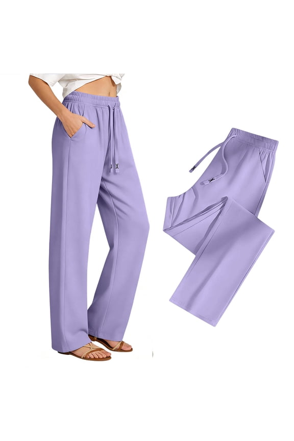 Women's Summer Unisex Lightweight Sport Casual Pants Loose Breathable Straight High Speed Dry Long Pants - Relaxed Trousers for Travel and Hiking, Pants for Women