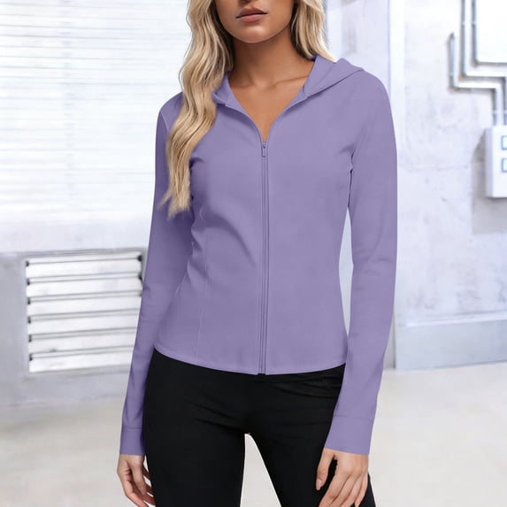 Xuyuer Womens Athletic Jacket, UPF50+ UV Protection Hoodie Jacket Lightweight Zip Up Long Sleeve Sun Shirt 2026