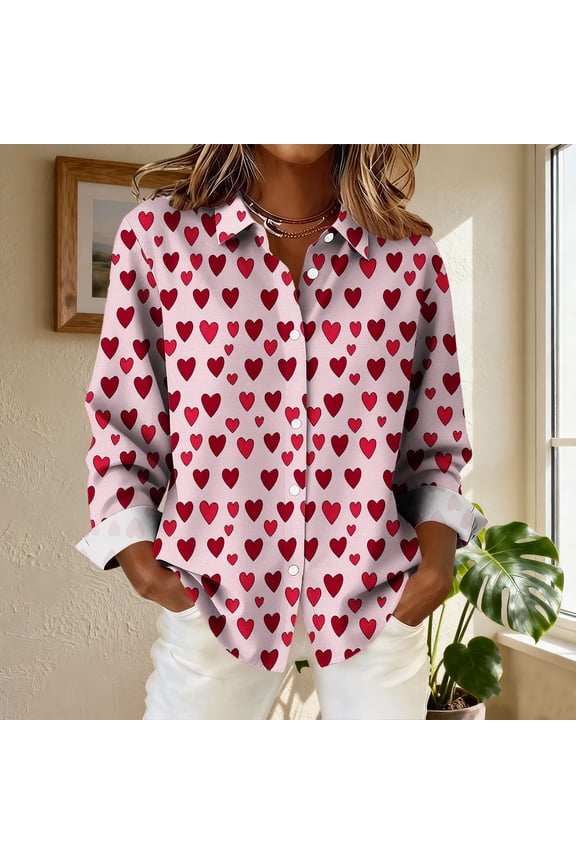 Womens Button Down Shirts Cuff Details Dress Shirts Casual V Neck Collared Tops Work Office Blouse