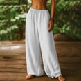 thumbnail image 1 of Xuyuer Womens Cotton Pants Wide Leg Loose Swimsuit Coverups Summer Pants Beach Vacation Outfits, 1 of 7