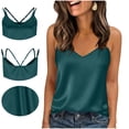thumbnail image 1 of Xuyuer Womens Silk Satin Camisole Tank Tops V Neck Spaghetti Strap Cami Soft Summer Basic Tank Shirt 2026, 1 of 8