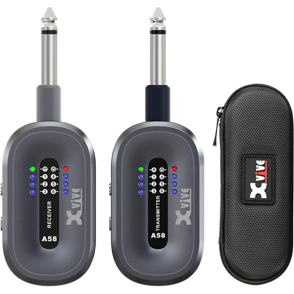 Xvive A58 Wireless Guitar System 5.8G Wireless Guitar Transmitter and Receiver