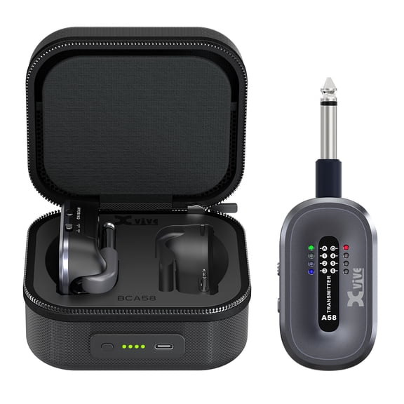 Xvive AC58 Wireless Guitar System 5.8G A58 Wireless Guitar Transmitter and Receiver with Charging Case