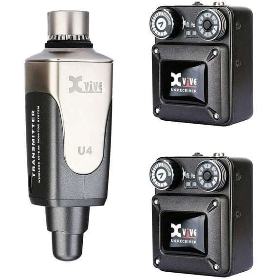Xvive Audio U4R2 Wireless In-Ear Monitor System with Two Receivers (2.4 GHz)