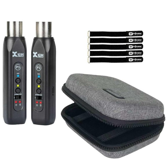 Xvive P3D Bluetooth Audio Receiver Pair with Case Package
