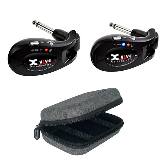 Xvive U2 Complete Guitar Wireless System - Black with Protective Case Package