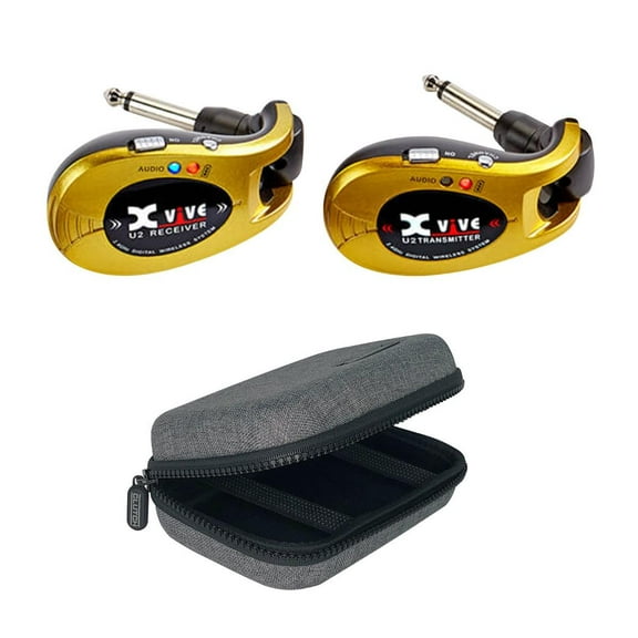 Xvive U2 Complete Guitar Wireless System - Gold with Protective Case Package