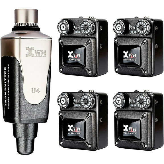 Xvive U4 In-Ear Wireless Monitor System With Transmitter and 4 Receivers