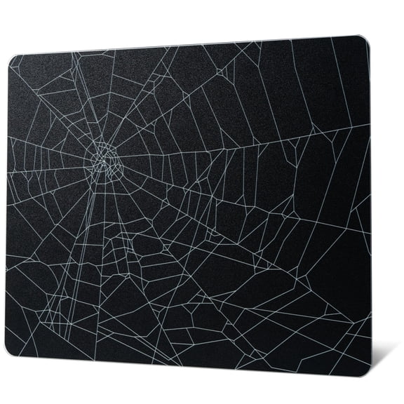 Xvx Glass Mouse Pad For Gaming Black Webs Hard Mousepad Professional Large Mat 410mm*310mm Special Surface With Improved Precision And Speed