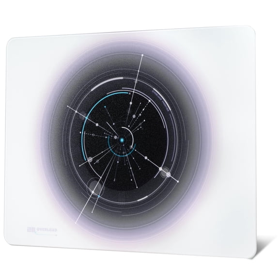 Xvx Glass Mousepad Gaming White Overload Hard Mouse Pads For Professional Large Mat 410mm*310mm Special Surface With Improved Precision And Speed