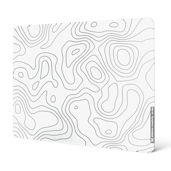 Xvx White Topograph Glass Mousepad 4.0  Hard Mouse Pad For Gaming Ultra-smooth Micro-etched Surface Mat With Non-slip Rubber Base(410mm*310mm)