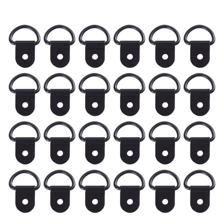 Xwjun 24Pcs Picture Hanging Hardware, Picture Frame Hangers, Picture Hooks, D Rings Picture Hanging, Frame Hangers, For Hanging Clock, Paintings, Artwork, Picture, Frame, Hook Photos