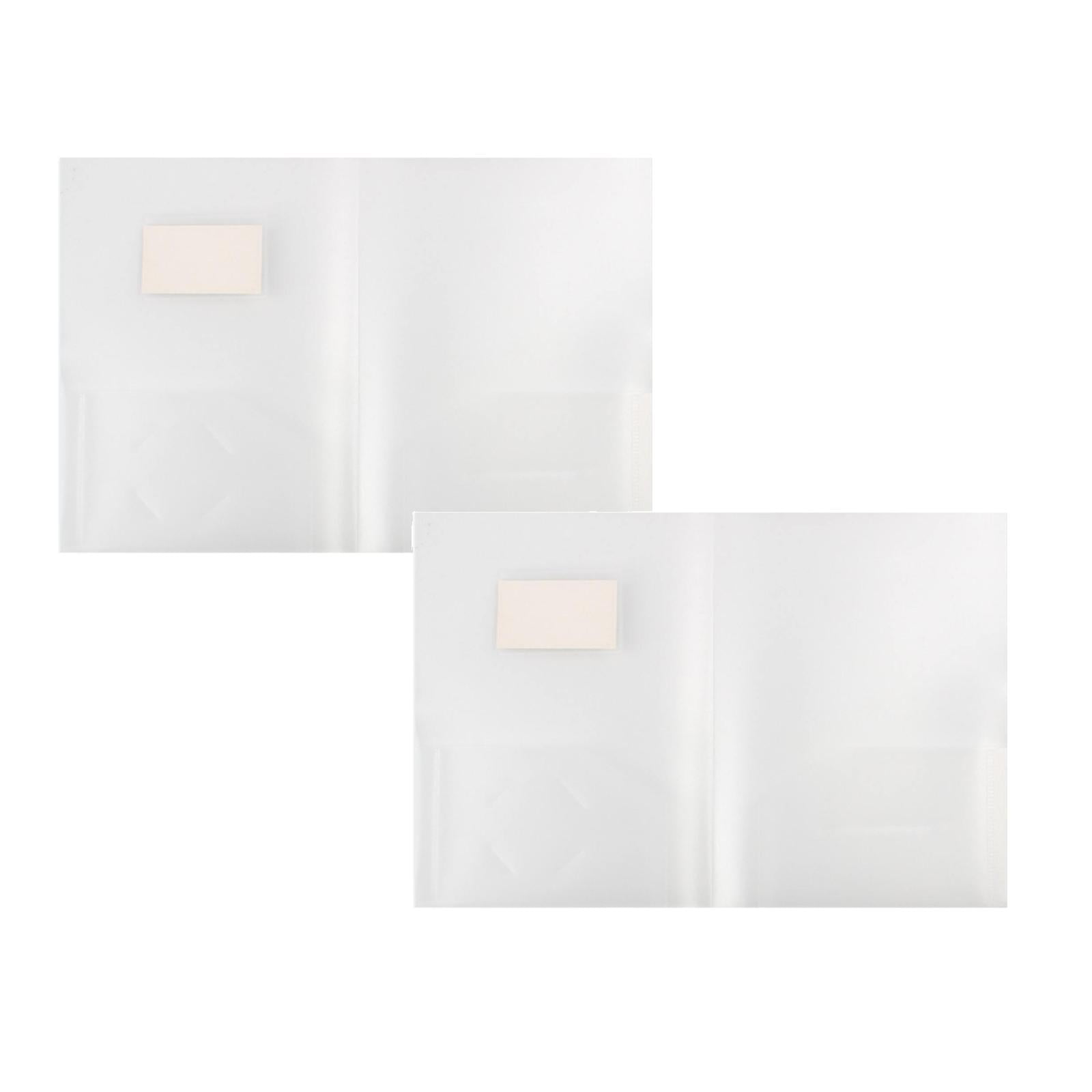 Xwjun 2pc Pocket Folders For Documents Office Folders Plastic File ...