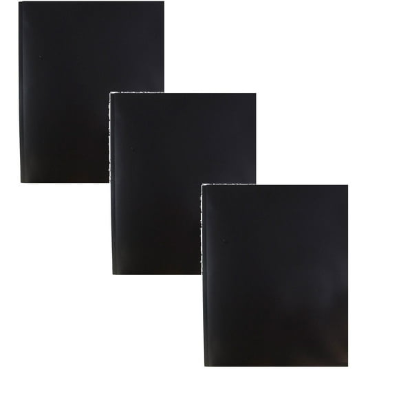 Xwjun 3pc 2 Pocket Folders Bulk Pocket Folders For Documents Plastic Folders With Prongs And Pockets Folder With Fasteners Folders With Holes 3 Prong Folder Pronged Folders Z-Black*3 One Size