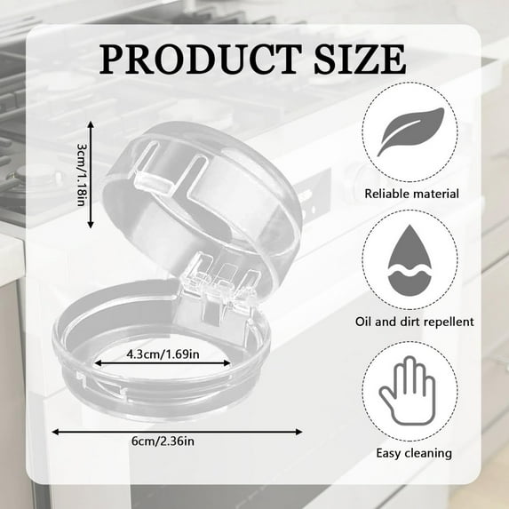 Xwjun Stove Baby Proofing Stove Child Proof Knobs Stove Knob Covers For Child Safety Oven Knob Covers For Child Safety Baby Proof Oven knobs Locks for Only Height Under 1.65" - Transparent 8 Pcs