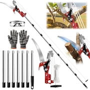 Xwlshop 10 Ft Extendable Pole Saw, 2-in-1 Tree Trimming Pruner