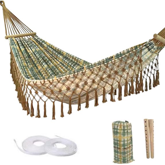 Xwl Portable Hammock, Bohemian Hammock,2person Hammock,for Suitable,Patio,Beach,Backyard,Garden,(Cyan 79 * 59