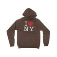 thumbnail image 1 of Xx-Large I Love Ny Brown Hoodie Screen Print Heart Sweatshirt, 1 of 2