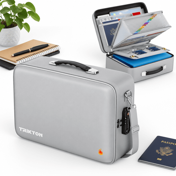 Xxl Legal-size Fire & Water-resistant Document Box With Tsa Lock - Hard ...