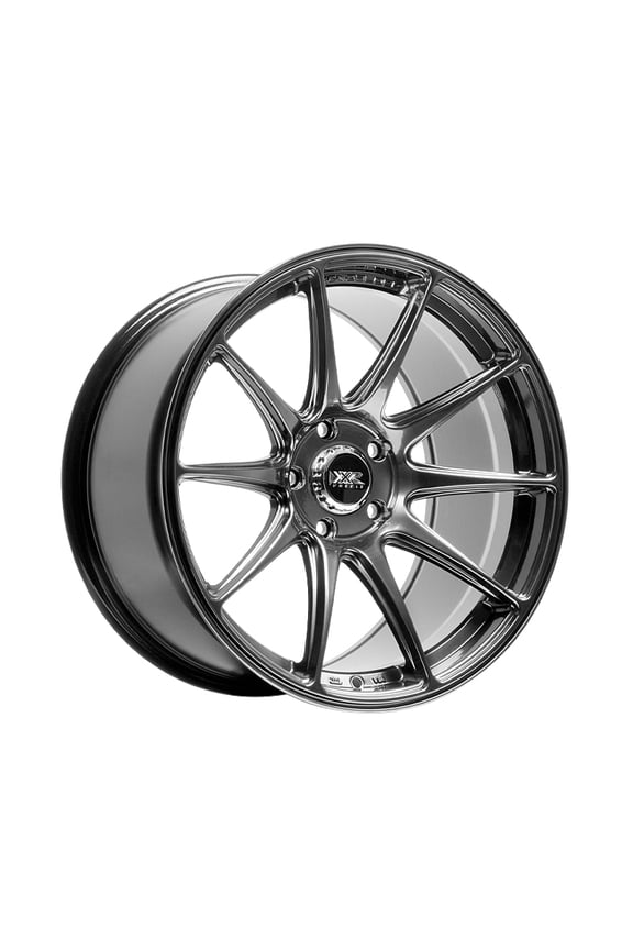 1 X XXR 527R 18X8.5 5-112 73.1 Hub +35 Offset Chromium Black Wheel Rim
