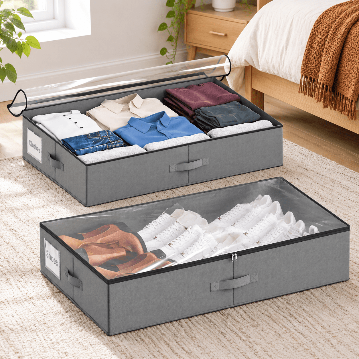 Xxxl 78l Under Bed Stor Containers With Support &r Lid Frame Underbed ...
