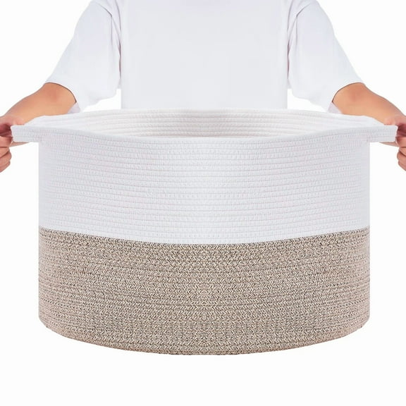 Xxxl Large Rope Blanket Toy Baby Laundry Cotton Storage Basket 20 X 13 In 67L