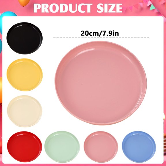 Xyadri Decorative Round Serving Platters PP Stackable Trays for Tea Set Dessert Snack Hotel