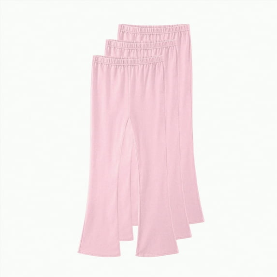 Xyant 3 Pack Girls Cotton Flare Leggings Kids High Waist Bell Bottoms Leggings Boot Cut Yoga Pants Girls' Leggings (Pink,13-14 Years)