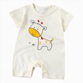 thumbnail image 1 of Xyant Baby Boy Clothes 0 3 6 9 12 18 24 Months Baby Girl Summer Romper Short Sleeve Jumpsuit Soft Outfits (Beige,6-12 Months), 1 of 4
