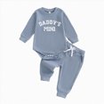 thumbnail image 1 of Xyant Baby Boy Clothes Letter Embroidery Waffle Long Sleeve Romper Pants Set Fall Winter Outfit Size 12-18 Months, 1 of 4