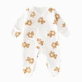 thumbnail image 1 of Xyant Baby Boy Girl Clothes Footed Romper Snap Cute Print Cotton Pajamas Preemie Newborn Outfits 0-6 Months, 1 of 3