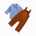 thumbnail image 1 of Xyant Baby Boys Clothes for Gentleman Outfits,Toddler Overalls Baby Suspender Pants and Bodysuit Romper,Size 6-12 Months, 1 of 5