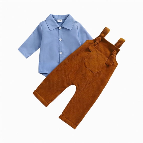 Xyant Baby Boys Clothes for Gentleman Outfits,Toddler Overalls Baby Suspender Pants and Bodysuit Romper,Size 6-12 Months
