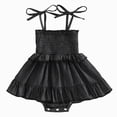 thumbnail image 1 of Xyant Baby Girl Clothes Infant Summer Denim Romper Dress Sleeveless Bodysuit Jumpsuit Newborn Outfits 12-18 Months,Black, 1 of 7