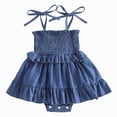 thumbnail image 1 of Xyant Baby Girl Clothes Infant Summer Denim Romper Dress Sleeveless Bodysuit Jumpsuit Newborn Outfits 3-6 Months,Blue, 1 of 7