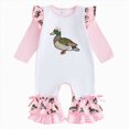 thumbnail image 1 of Xyant Baby Girl Fall Winter Clothes Newborn Silly Goose Romper Long Sleeve Round Neck Jumpsuit Cute One Piece Outfit (Pink,0-3 Months), 1 of 7