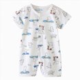 thumbnail image 1 of Xyant Baby Girl Romper 0 3 6 9 12 18 24 Months Baby Boy Summer Clothes Cotton Jumpsuits Short Sleeve Cute Graphic Thin Romper Lightweight Baby Infant Jumpsuis Ouftits (Mint Green,12-18 Months), 1 of 4