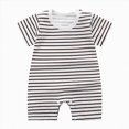 thumbnail image 1 of Xyant Baby Girl Rompers 0 3 6 9 12 18 24 Months Baby Boy Summer Clothes Short Sleeve Jumpsuit Soft Outfits (Black,12-18 Months), 1 of 4