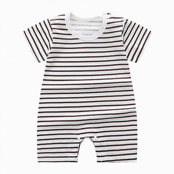 Xyant Baby Girl Rompers 0 3 6 9 12 18 24 Months Baby Boy Summer Clothes Short Sleeve Jumpsuit Soft Outfits (Black,12-18 Months)