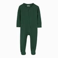 thumbnail image 1 of Xyant Baby Pajamas Newborn Sleepers for Boy Girl Fall Winter Clothes 0 3 6 12 18 24 Months Footed Pjs (Dark Green,3-6 Months), 1 of 7
