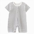thumbnail image 1 of Xyant Baby Rompers Boy 0 3 6 9 12 18 24 Months Baby Girl Summer Clothes Cotton Short Sleeve Thin Crawling Suit Baby Onesie Ha Outfits (Light Gray,0-6 Months), 1 of 4