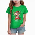thumbnail image 1 of Xyant Boy Girl Christmas Shirt Reindeer Merry Christmas Print T-Shirt Kids Toddler Short Sleeve Funny Xmas Graphic Holiday Tee Tops, Size 11-12 Years, 1 of 4
