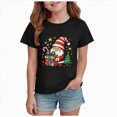 thumbnail image 1 of Xyant Boy Girl Christmas Shirt Santa Claus Christmas Tree Print Crew Neck Short Sleeve T Shirts Kids Toddler Xmas Holiday Casual Graphic Tee Tops, Size 9-10 Years, 1 of 6