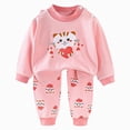 thumbnail image 1 of Xyant Boy Toddler Baby Clothes 3 6 12 18 24 Months 2T 3T 4T 5T Girls Fall Winter Outfits Long Sleeve Sweatshirt Pants Set Pjs Kids (Pink,3-6 Months), 1 of 5