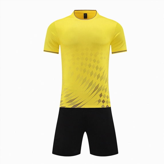Xyant Boys Athletic Short Sleeve T Shirts Kids Quick Dry Sports Performance Tees Tops (Yellow,9-10 Years)