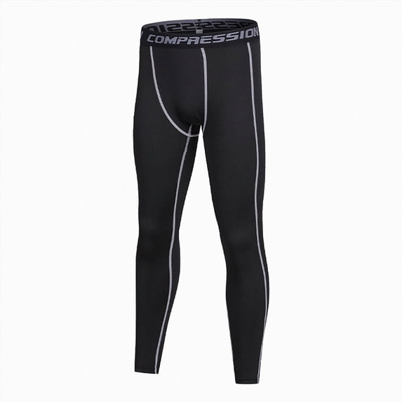 Xyant Boys Compression Pants, Youth Athletic Leggings for Basketball Football Running, Quick Dry Spandex Sports Tights,Size 6-7 Years
