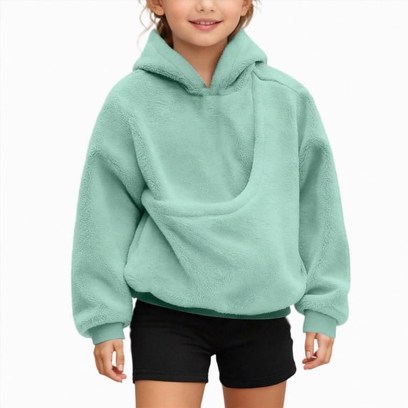 Xyant Boys Girls Cat Pouch Hoodie - Kitten Puppy Carrier Holder Sweatshirt Toddler Kid Long Sleeve Kangaroo Pocket Pullover Tops (Sky Blue,5-6 Years)
