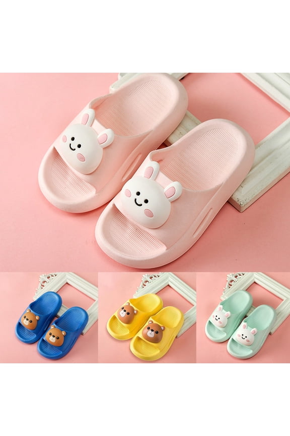 Boys Girls Cloud Slides for Kids Toddler Sandals Animal Quick Drying Beach Slides Toddler Pool Shower Flip Flops Slippers Pink,10