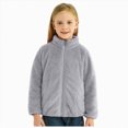 thumbnail image 1 of Xyant Boys Girls Fleece Jacket Zip Up Outerwear Warm Fuzzy Fall Winter Coat with Pocket for Kid (Grey,18-24 Months), 1 of 6